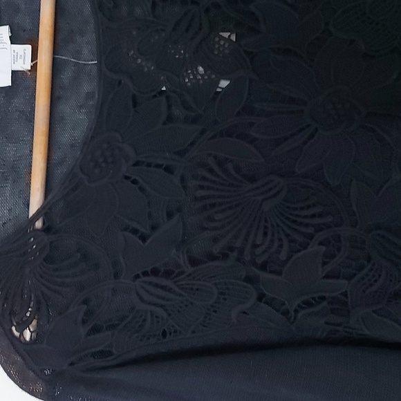 NWT J Jill Linen Blend Light Knit Crochet Embellished Sweater Navy Size … - Picture 2 of 7